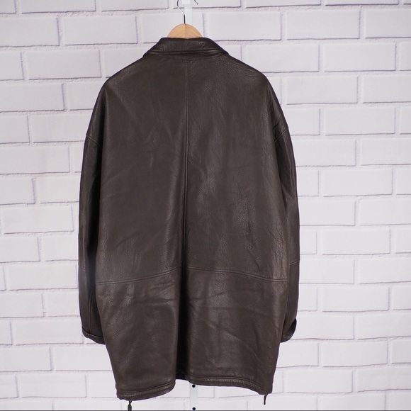 Vintage Striwa Lambskin Leather Coat size XL brown RARE - Picture 2 of 8